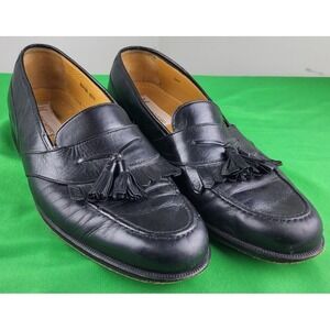 Massimo Emporio Men Black Leather Loafers Kiltie Tassel Dress Shoes Size 11